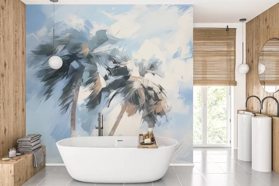 zidne murale Imitacija palmi w04176