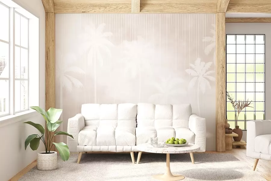 zidne murale Magla s palmama w04180v2