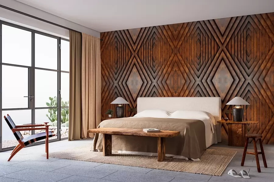 zidne murale imitacija drvenih panela w04168v1