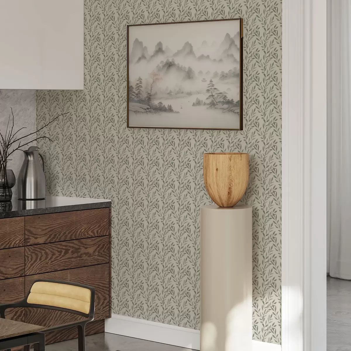 Pozadina Uredne maslinove grančice na svijetloj pozadini a00243