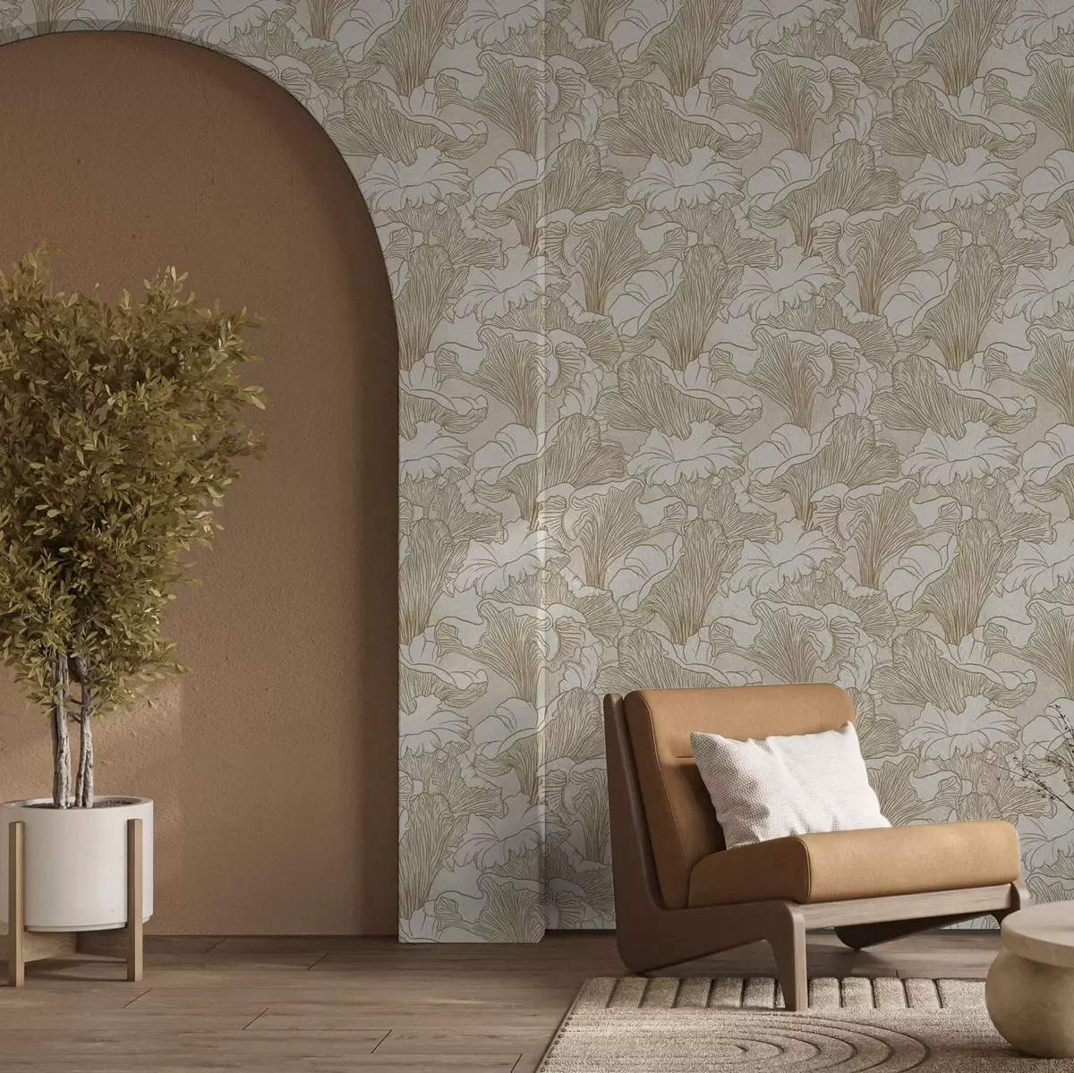 Pozadina Lisičarke, crtež linija na krem pozadini a00275