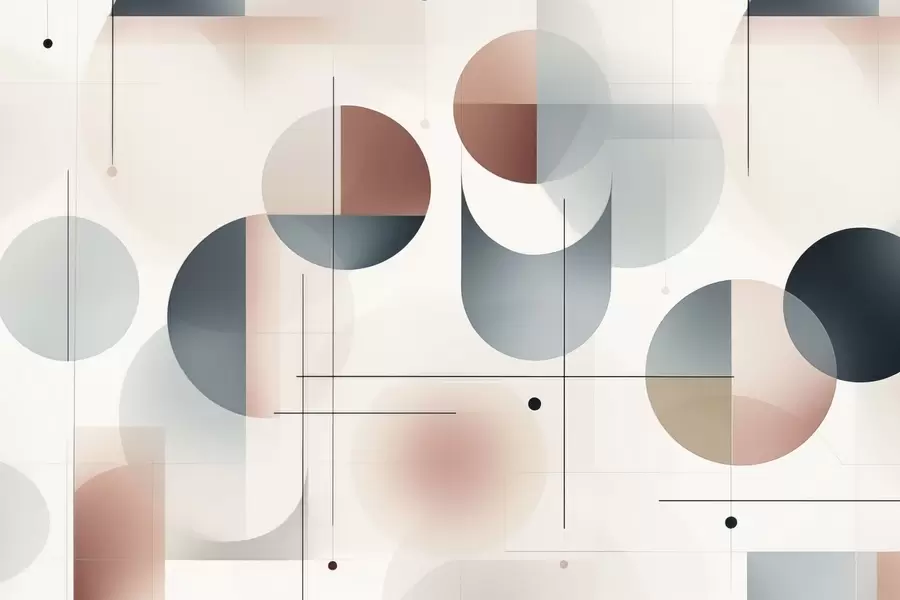 zidne murale Geometrijski apstraktni oblici w04220