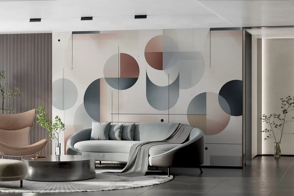 zidne murale Geometrijski apstraktni oblici w04220