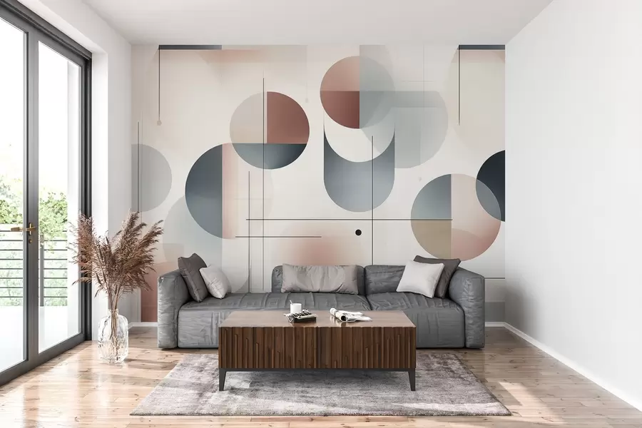 zidne murale Geometrijski apstraktni oblici w04220
