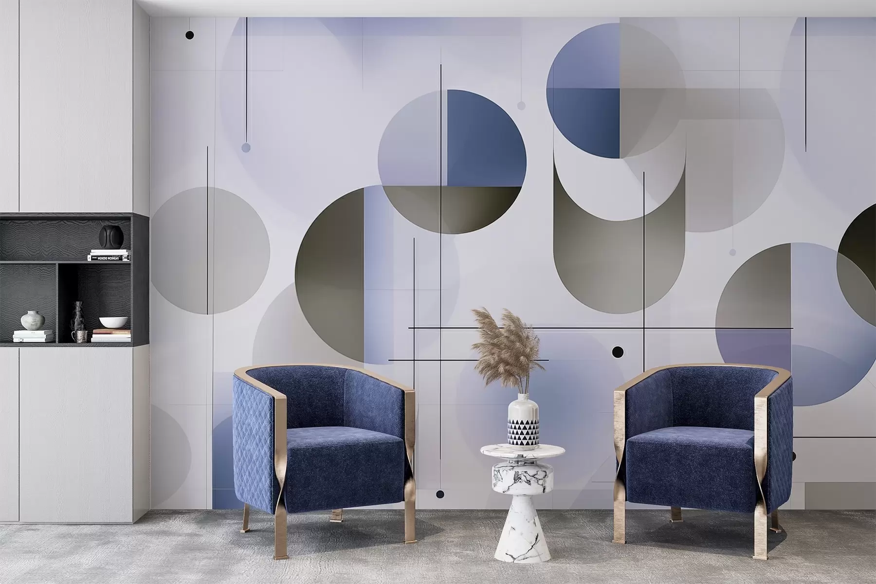 zidne murale Geometrijski apstraktni oblici w04220v1