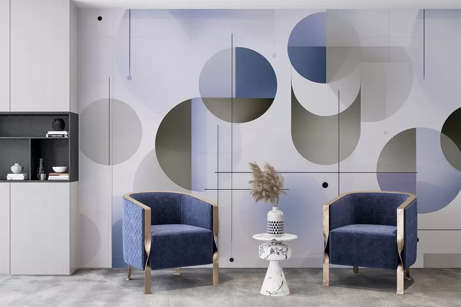 zidne murale Geometrijski apstraktni oblici w04220v1