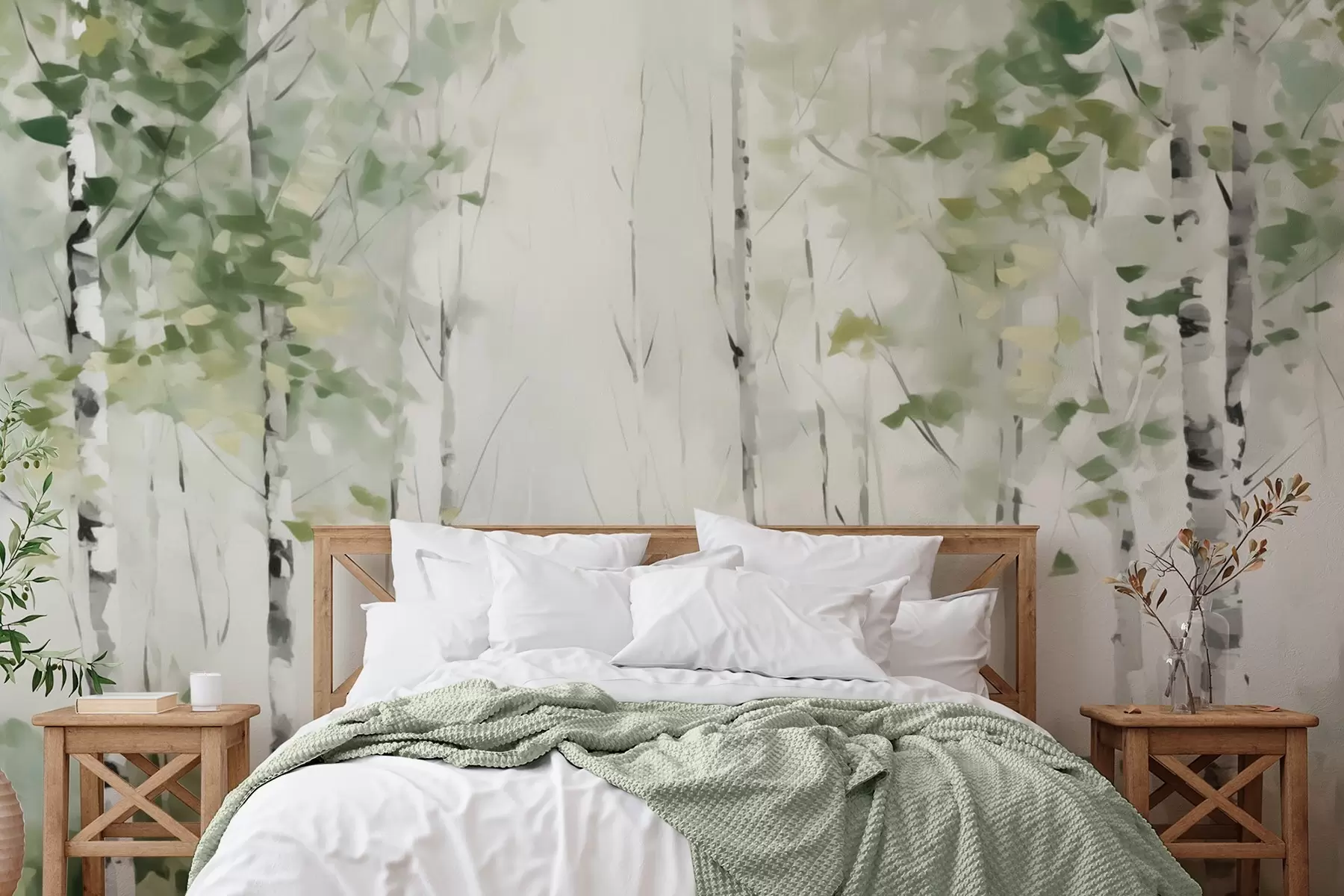 zidne murale Slika imitacije listopadne šume w04234