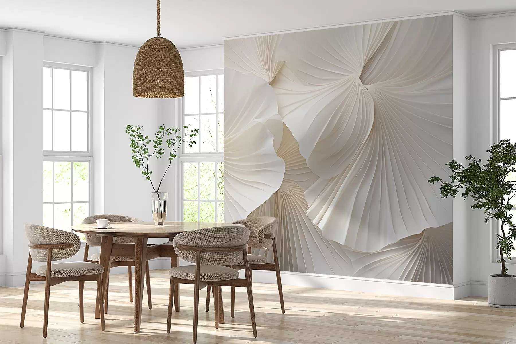 zidne murale latice, cvijeće, bijela, krema, tekstura, nježnost, ukrasne w04216