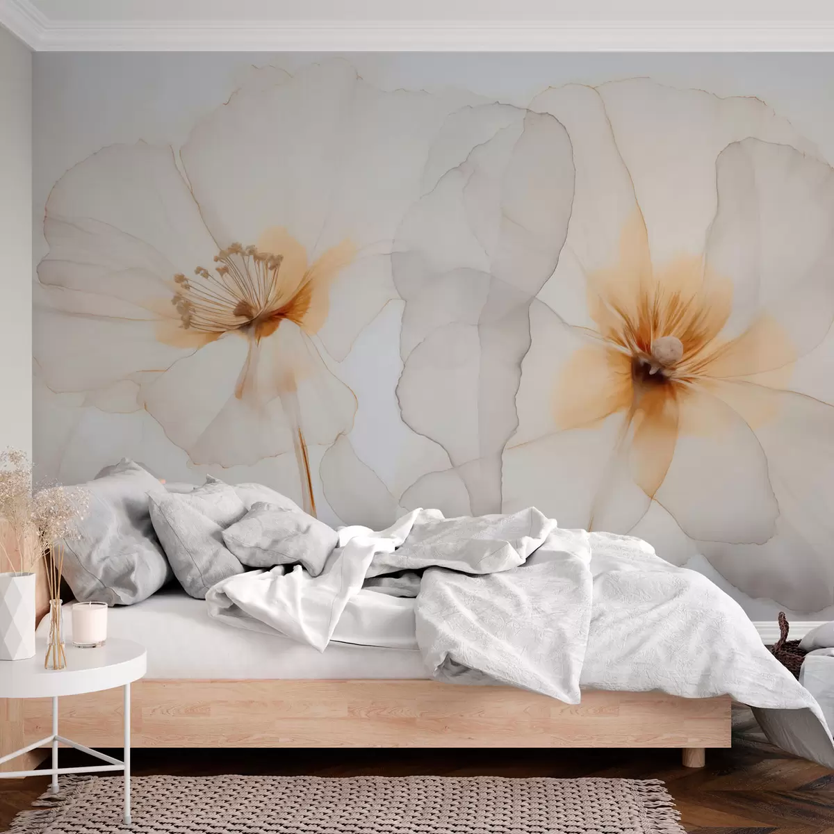 zidne murale Imitacija cvijeća u akvarelu w04235