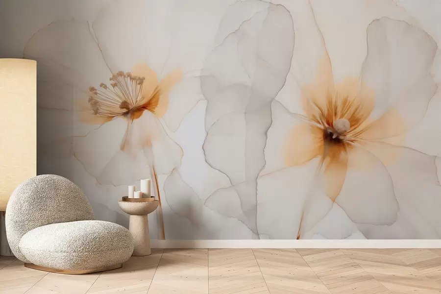 zidne murale Imitacija cvijeća u akvarelu w04235