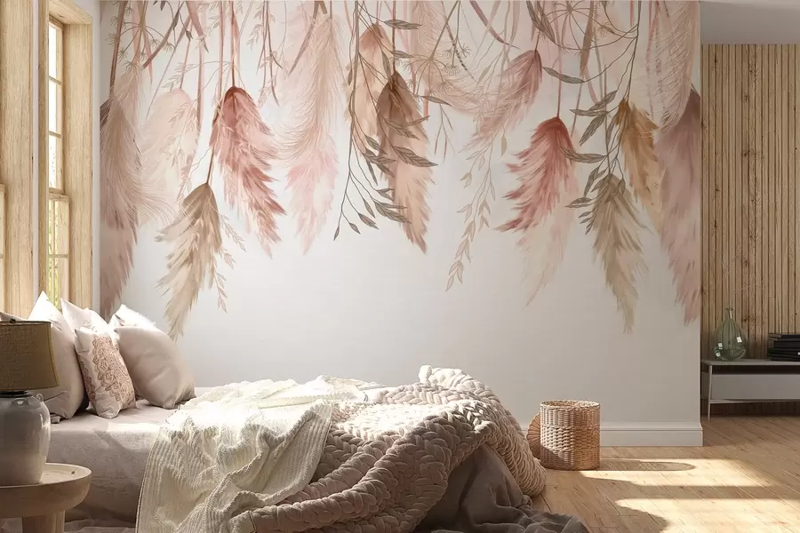 zidne murale Suhi cvjetovi cvijeća w04253