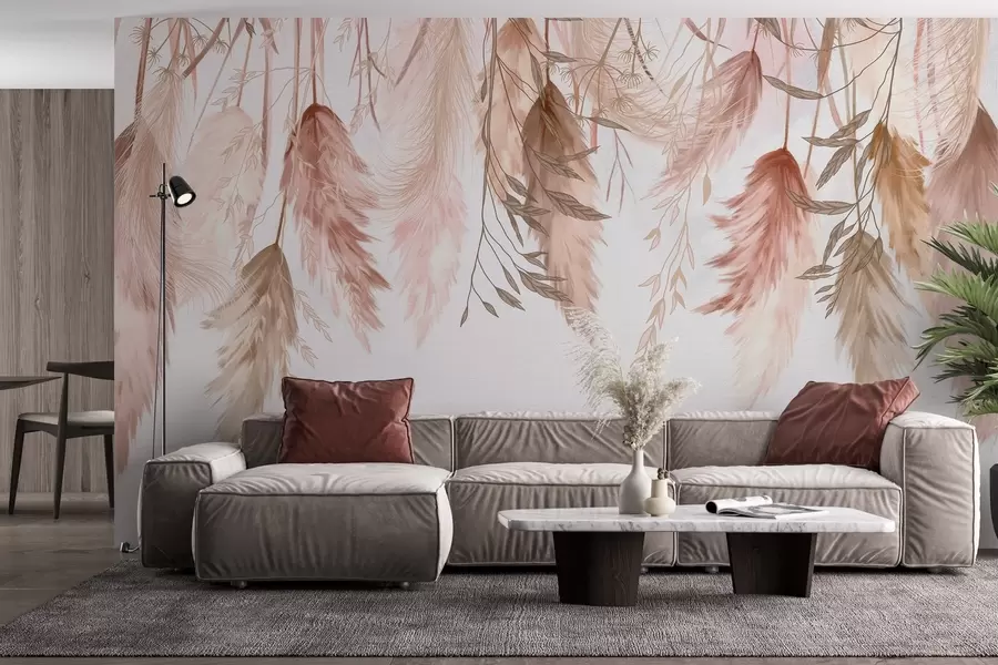 zidne murale Suhi cvjetovi cvijeća w04253