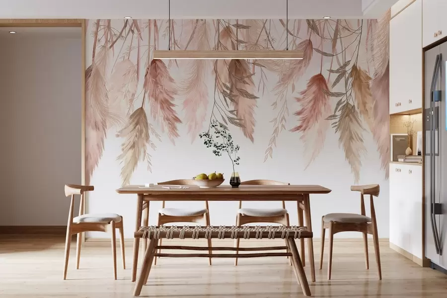 zidne murale Suhi cvjetovi cvijeća w04253