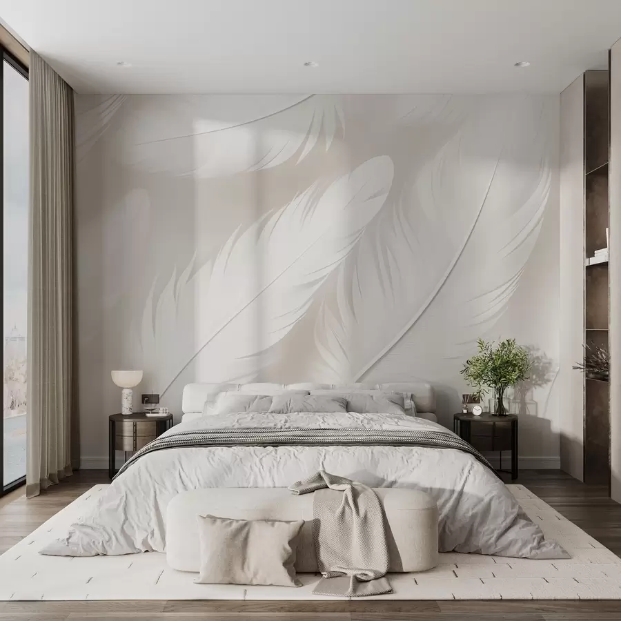 zidne murale perje w04273