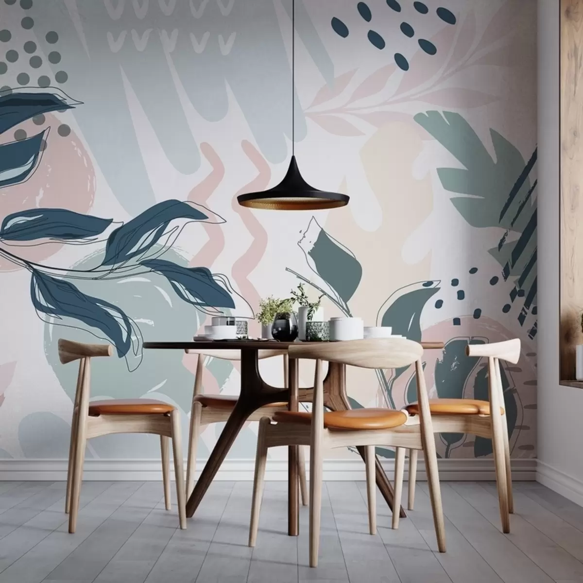 zidne murale Apstraktni listovi w04281v1