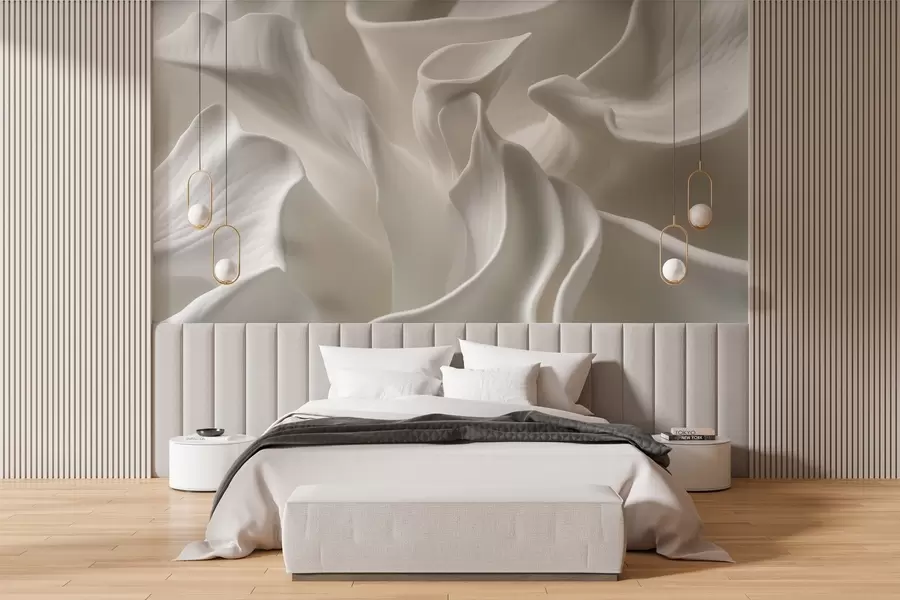 zidne murale valovite latice s imitacijom volumena w04212