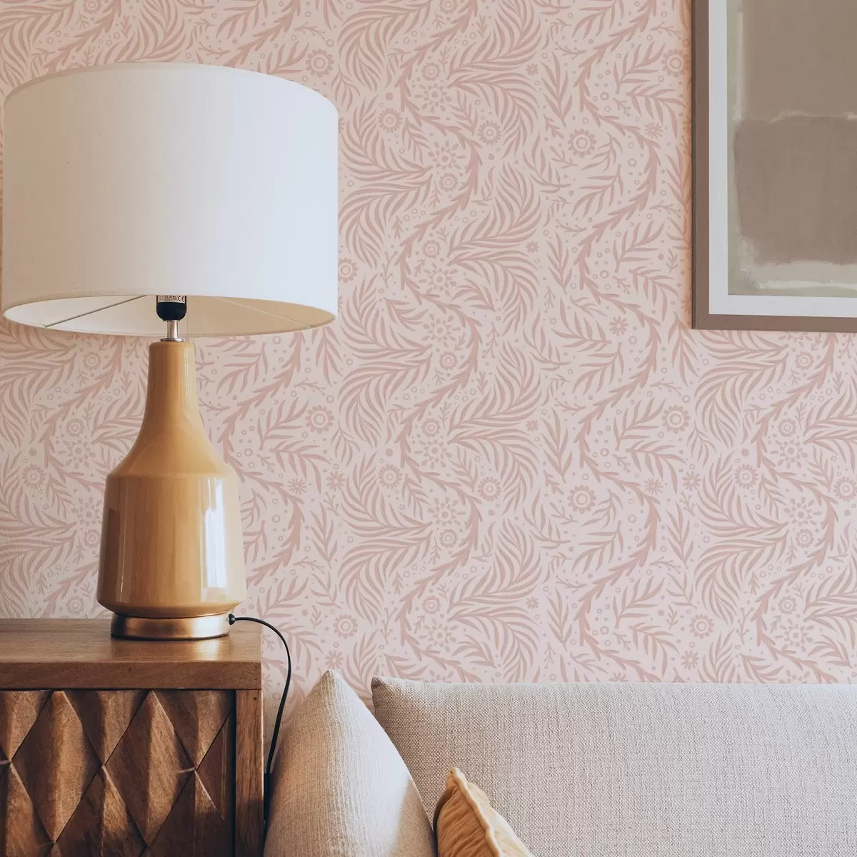 Pozadina Blijedoružičasti cvjetni elementi na ružičastoj pozadini a00290