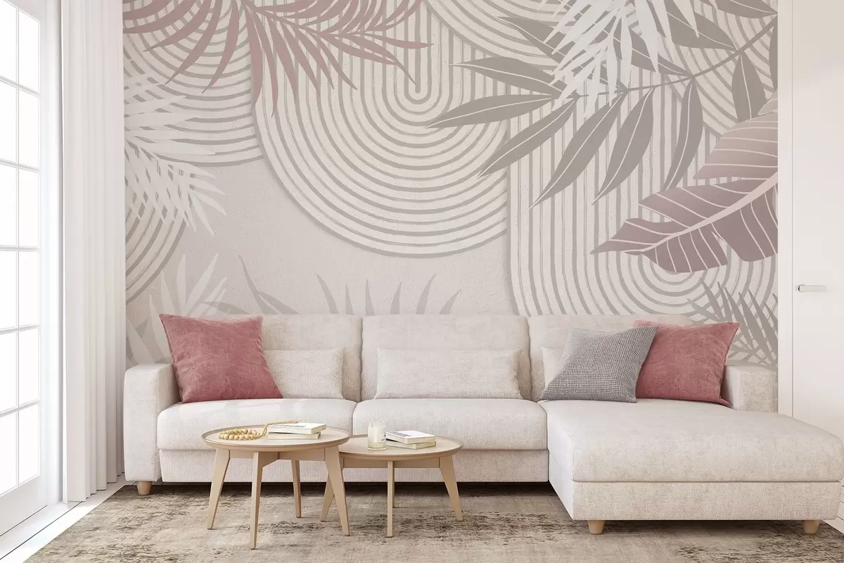 zidne murale Apstrakcija s granama biljaka w04295v2