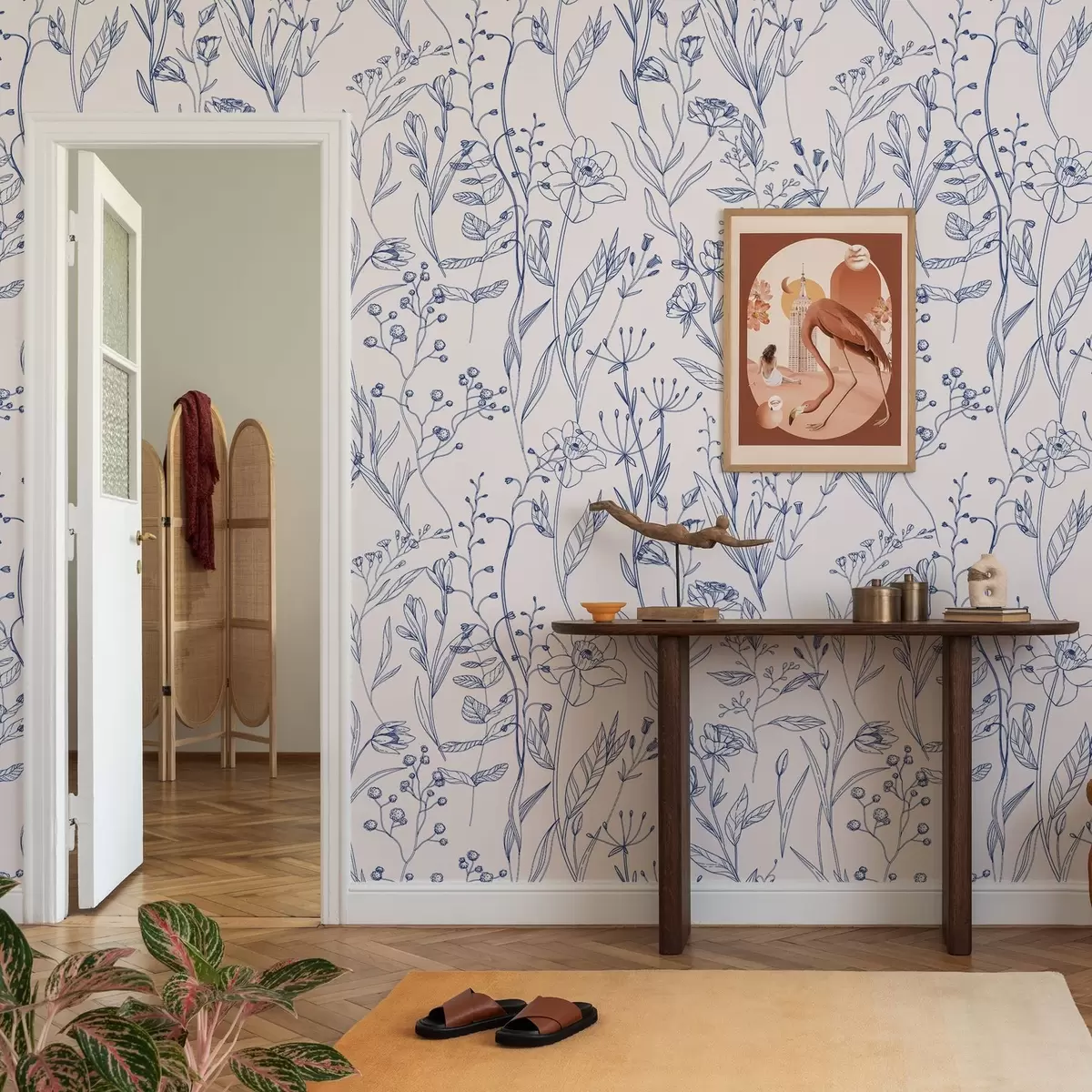 Pozadina Minimalističko divlje cvijeće" a00417v1