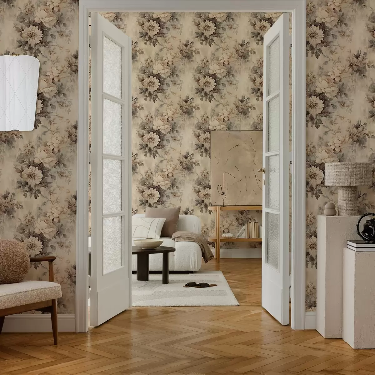 Pozadina "Starinsko akvarelno cvijeće" a00421