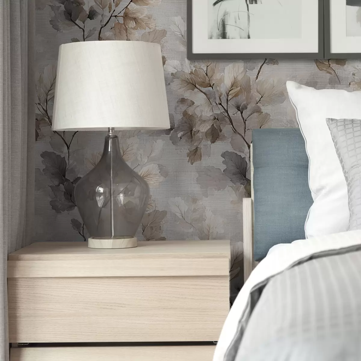 Pozadina Neutralni uzorak grana s akvarelom a00422