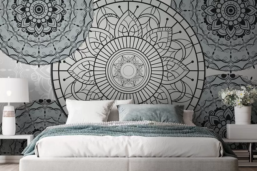 zidne murale Mandala u svijetlim tonovima w09182