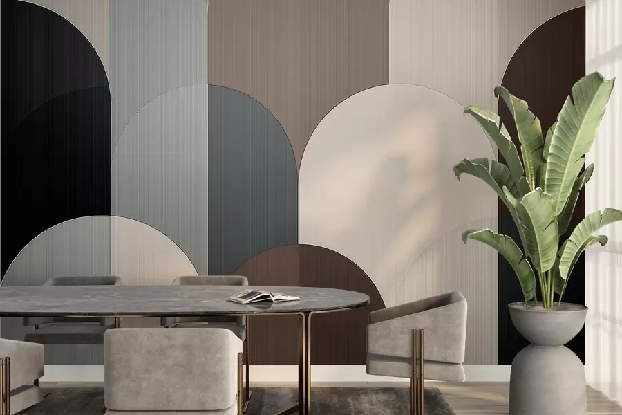 zidne murale Geometrija segmentiranog luka w04215