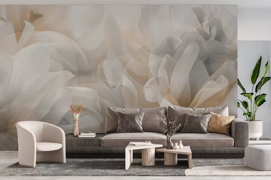 zidne murale Poluprozirno cvijeće w04320