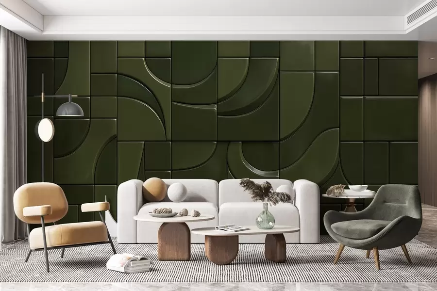 zidne murale Imitacija sjajnih panela w04325