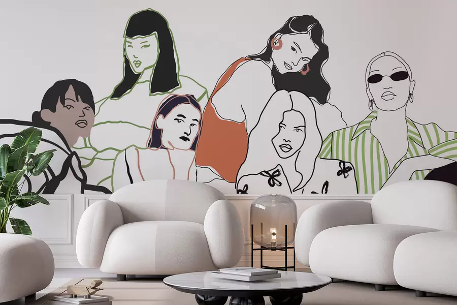 zidne murale Djevojke w04359