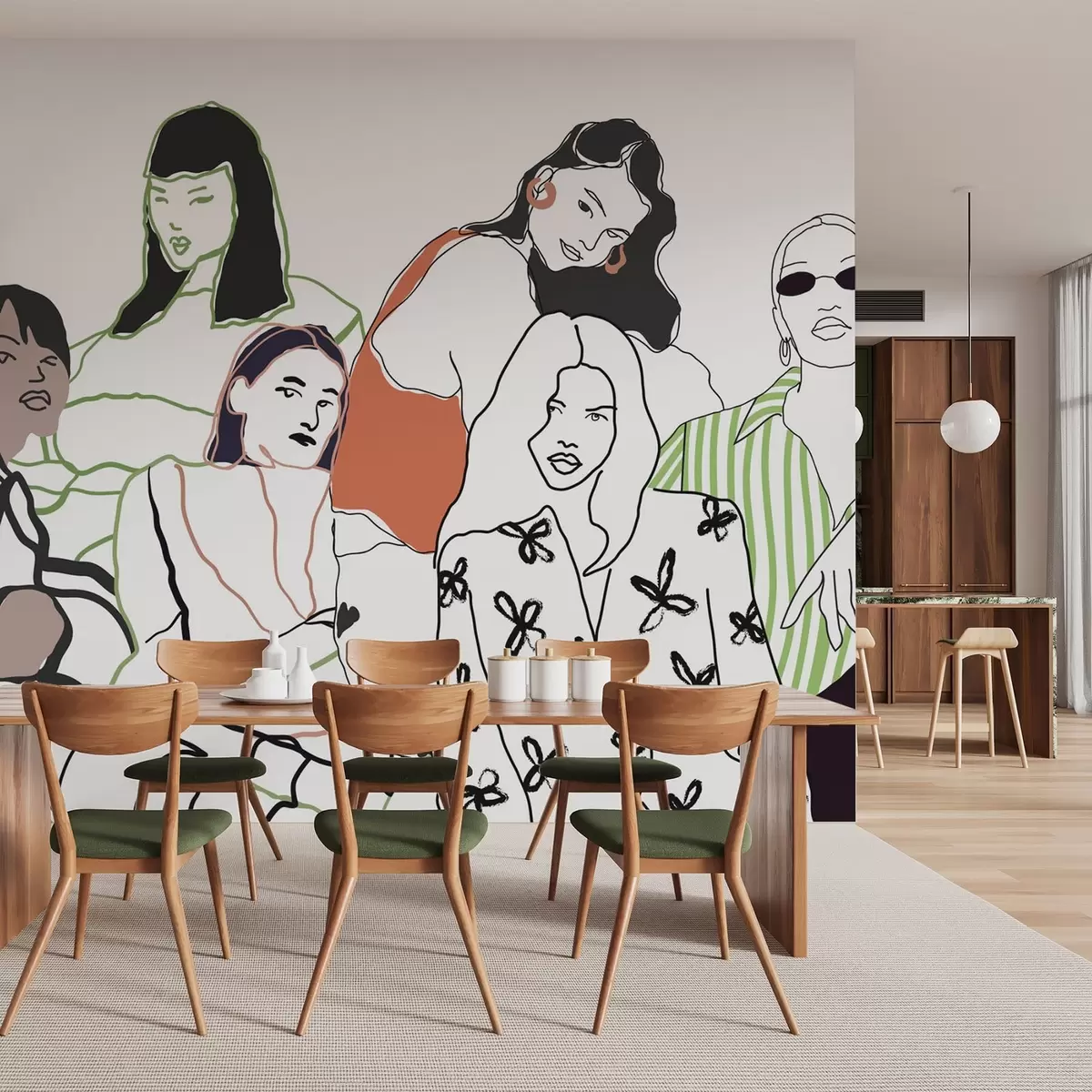 zidne murale Djevojke w04359