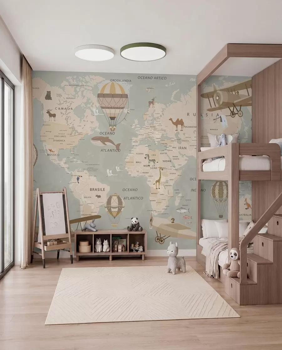 zidne murale Mali atlas na talijanskom u79997