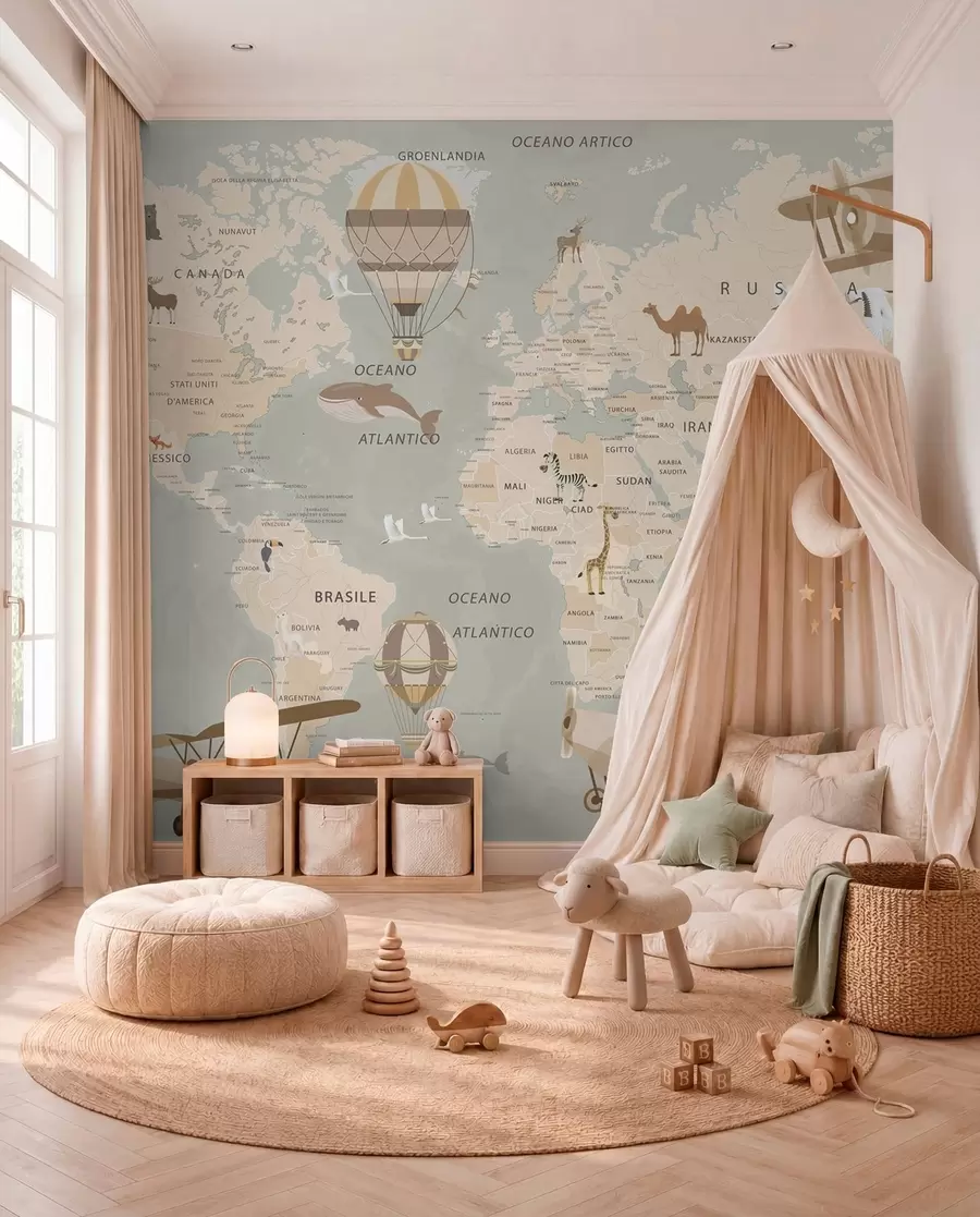 zidne murale Mali atlas na talijanskom u79997