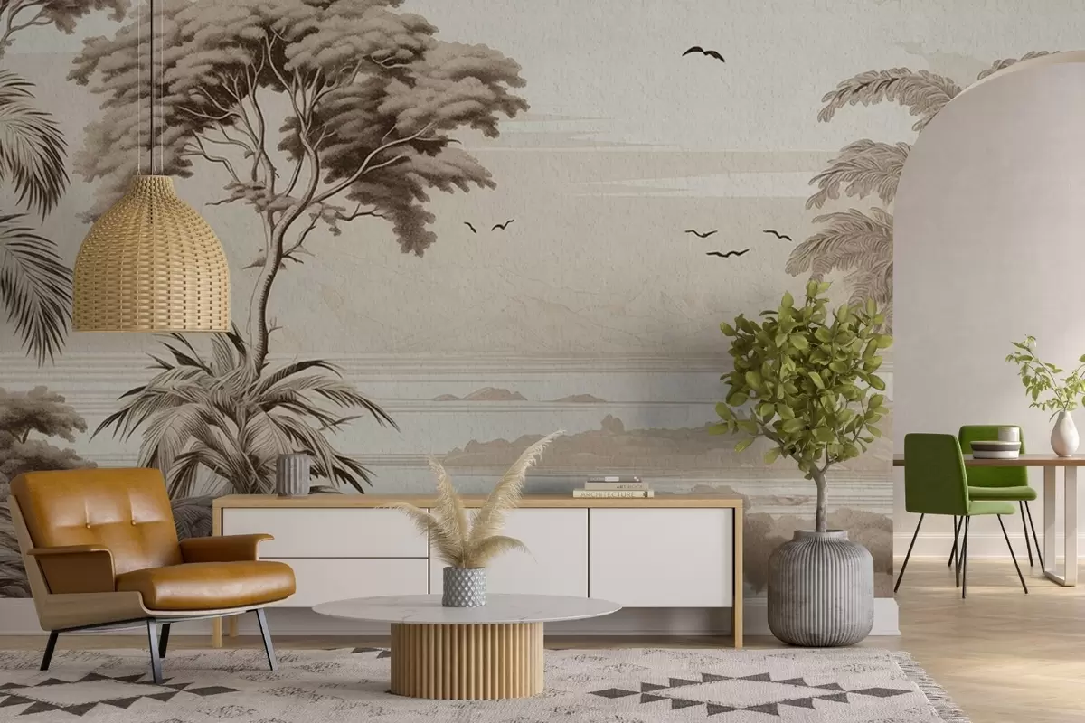 zidne murale Drveće na horizontu w04363