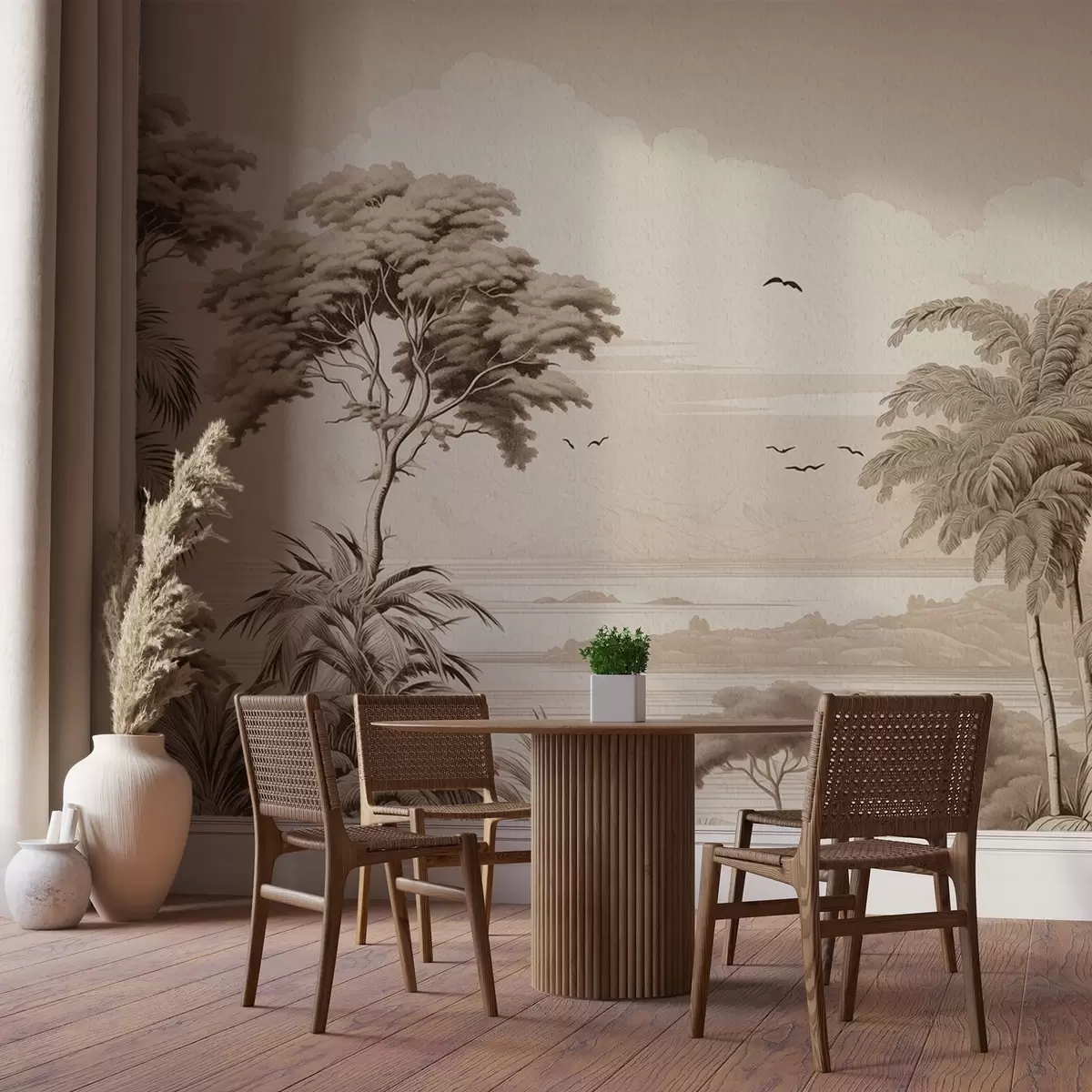 zidne murale Drveće na horizontu w04363