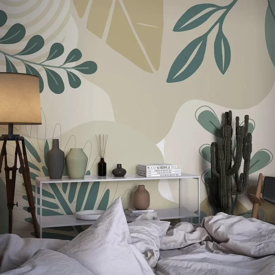 zidne murale Apstrakcija, lišće w04366v2