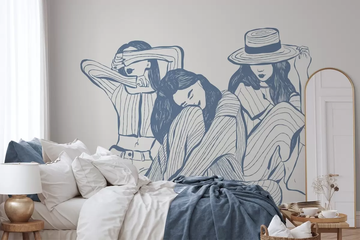 zidne murale Nijanse plave za djevojčice w04384v1