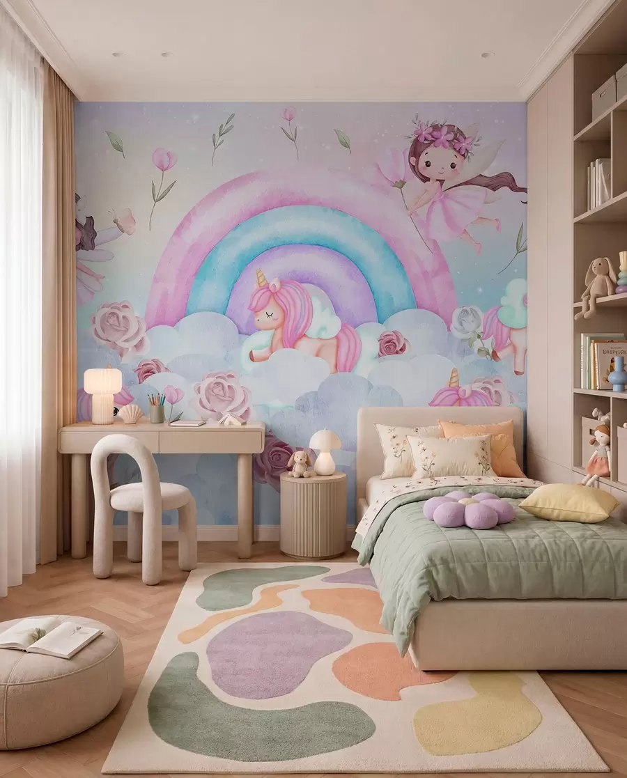 zidne murale Vile uz dugu w04371