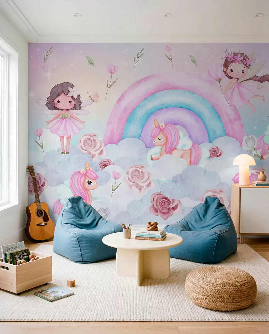 zidne murale Vile uz dugu w04371