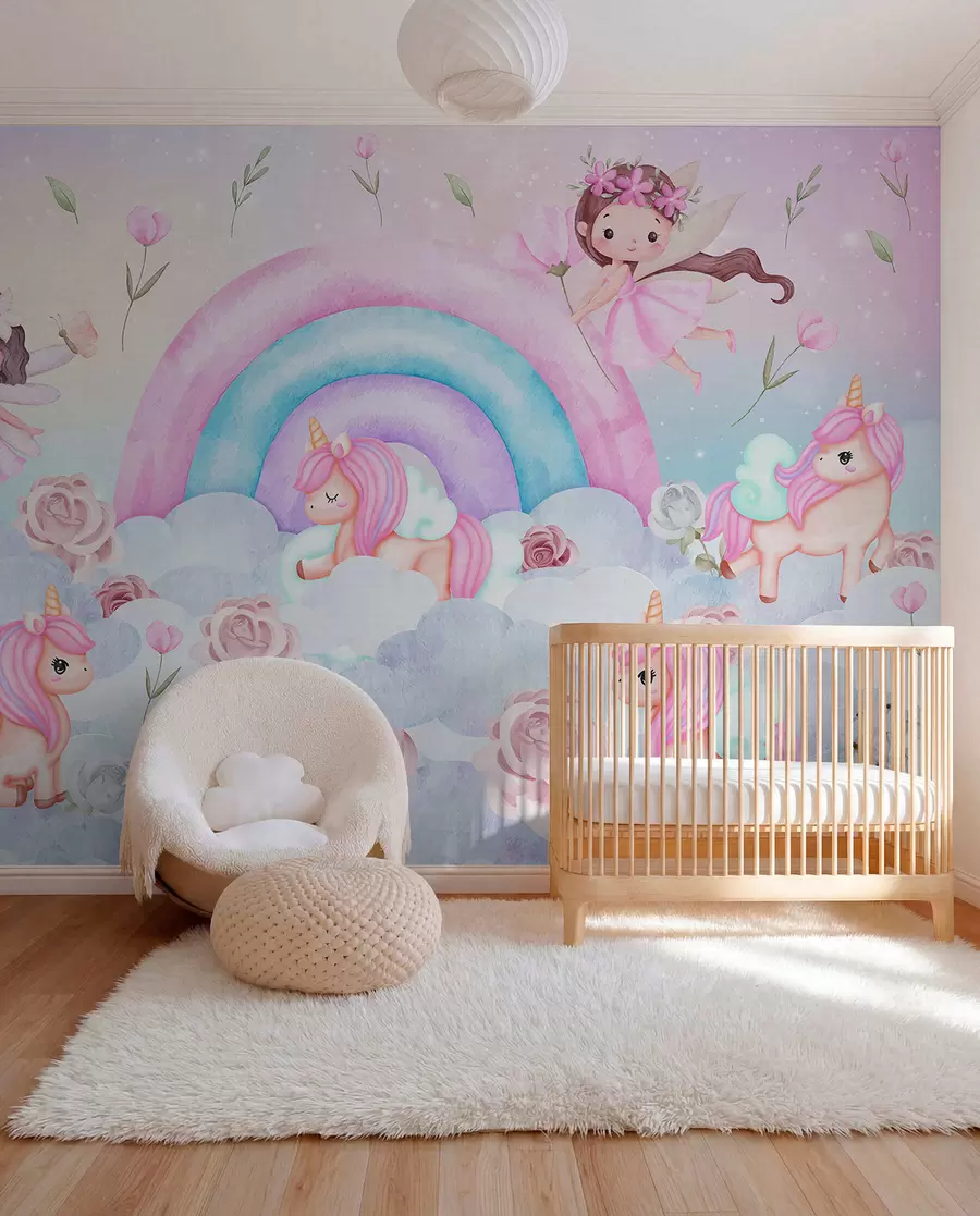 zidne murale Vile uz dugu w04371