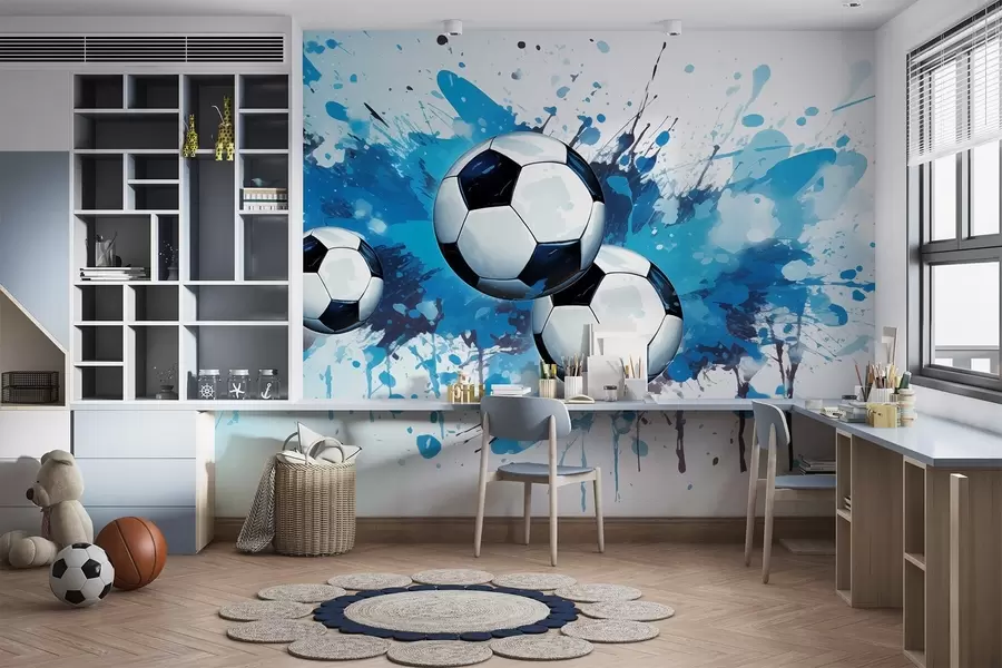 zidne murale Nogometne lopte w04373