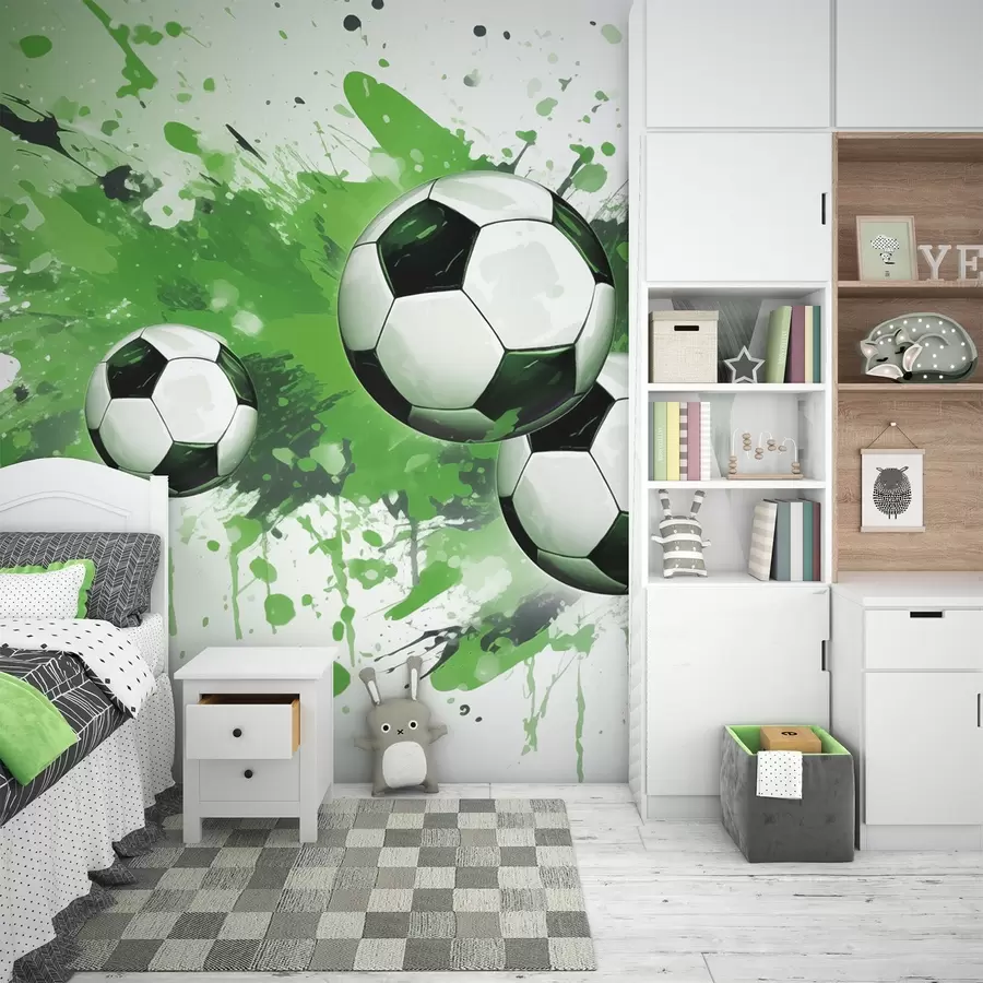 zidne murale Nogometne lopte w04373v1