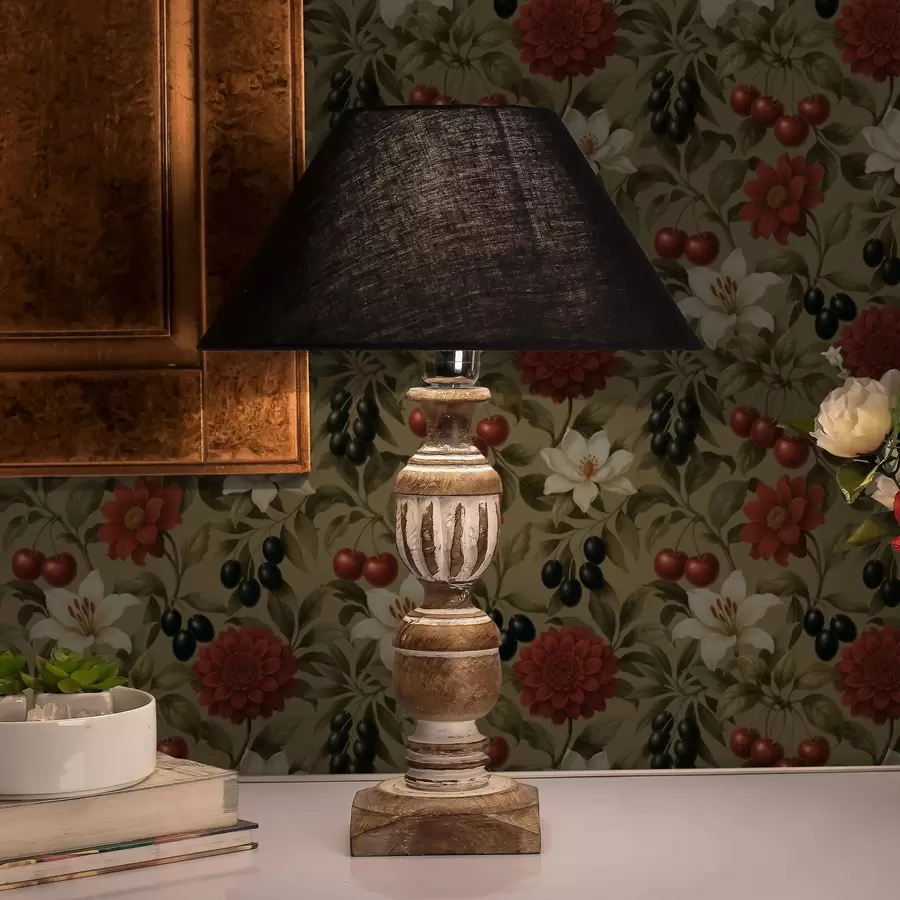 zidne murale Trešnje, cvijeće i crne masline a00384