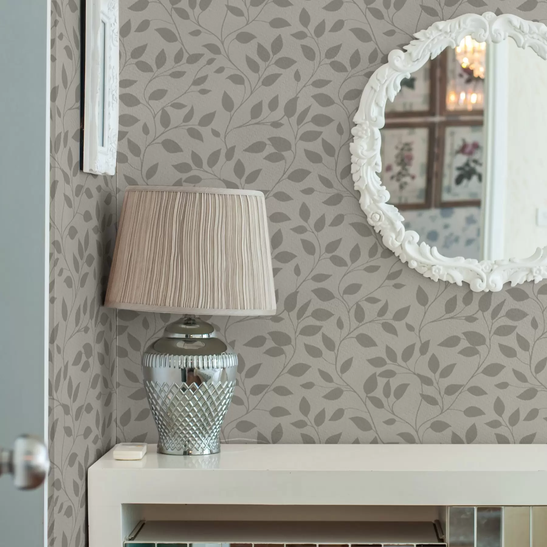 zidne murale Monokromatske vinove loze na fino teksturiranom platnu a00386