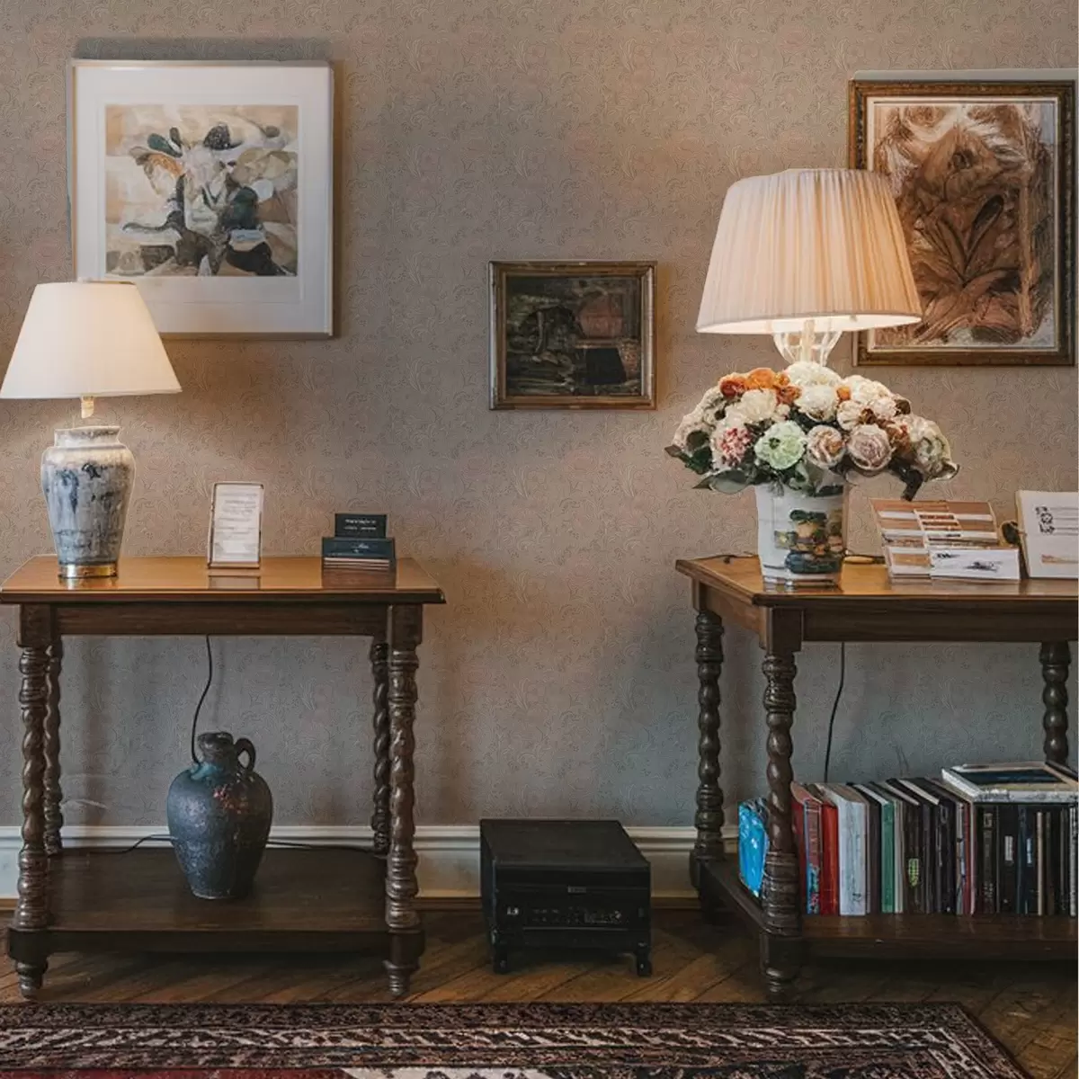 Pozadina Meko pastelno cvijeće u secesijskom stilu a00394