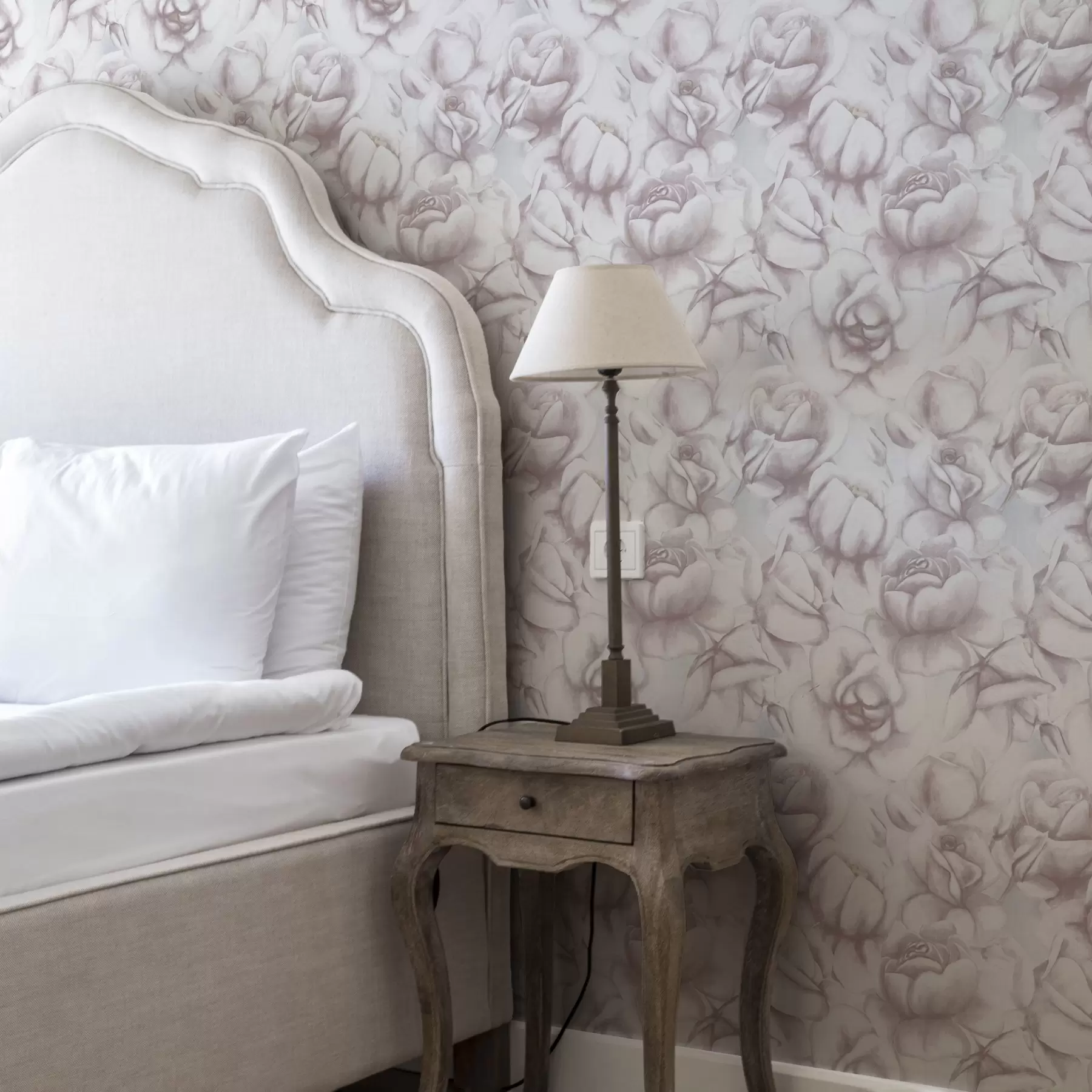 zidne murale Akvarel ružičastih ruža u nježnom zamućenom stilu a00434