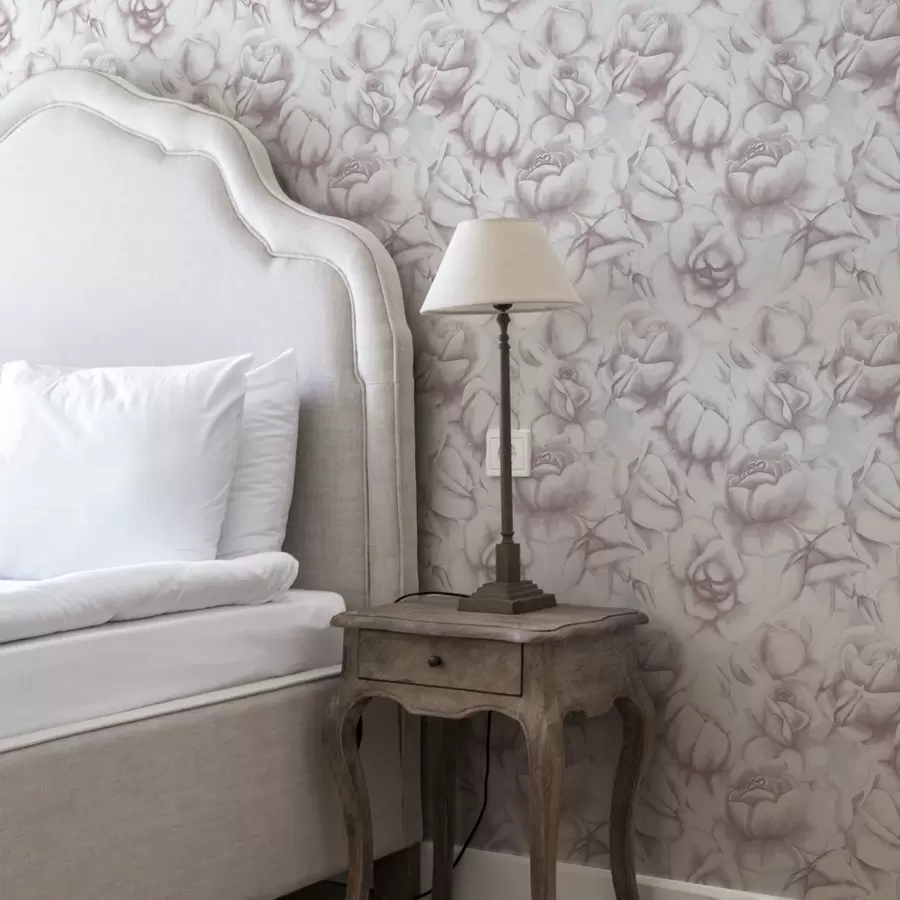 zidne murale Akvarel ružičastih ruža u nježnom zamućenom stilu a00434