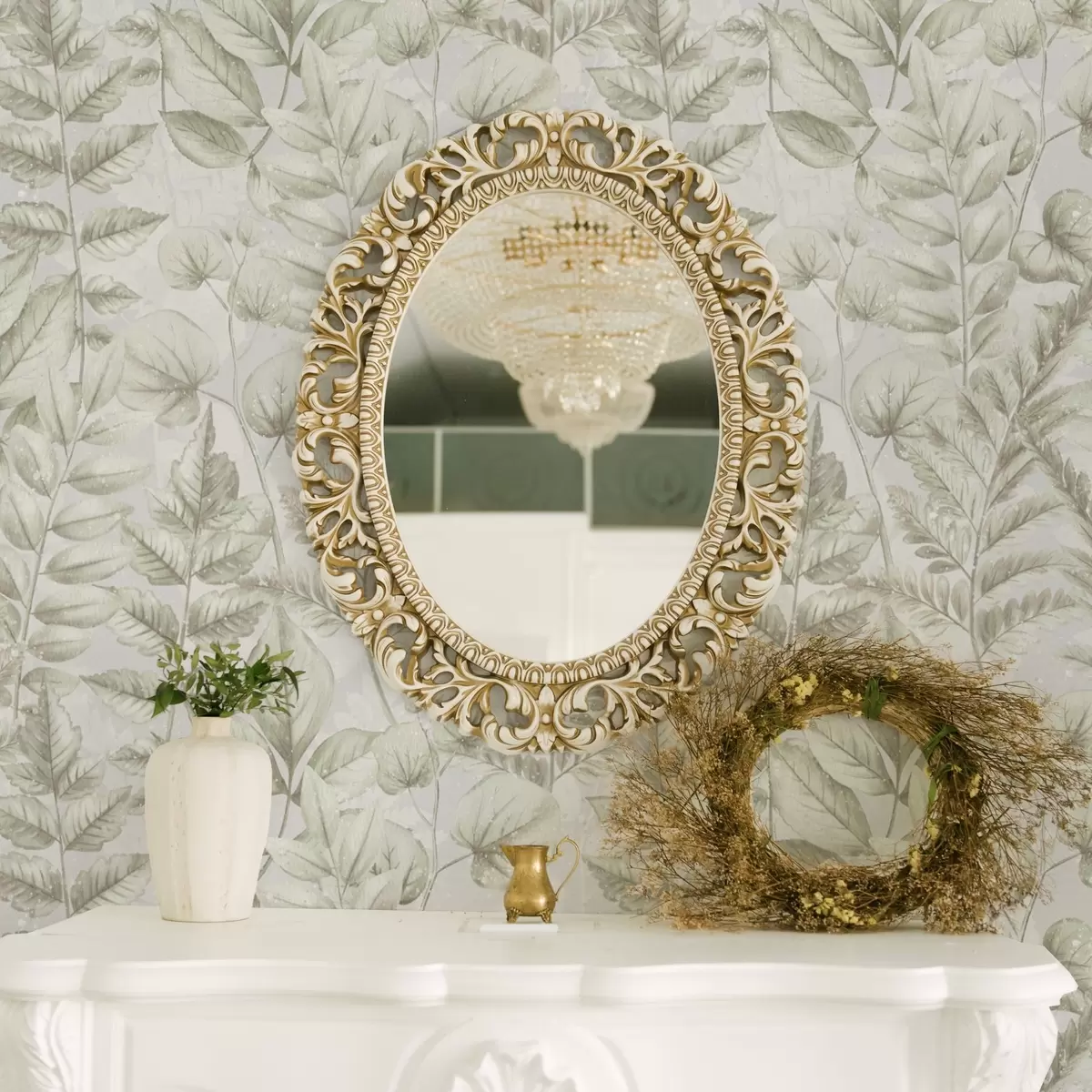 Pozadina Meki pastelni listovi u akvarelnom botaničkom stilu a00437