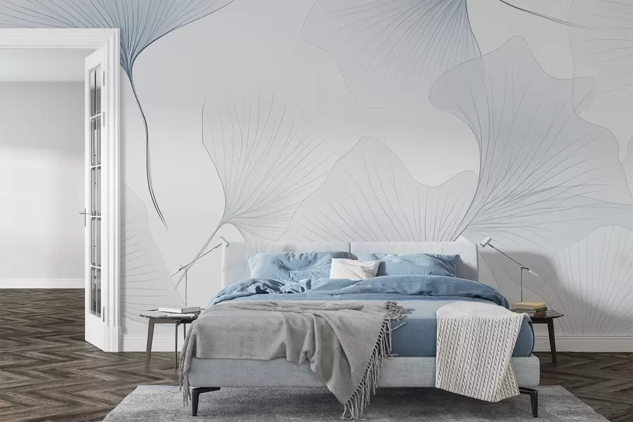 zidne murale Prozirni listovi ginka w04433