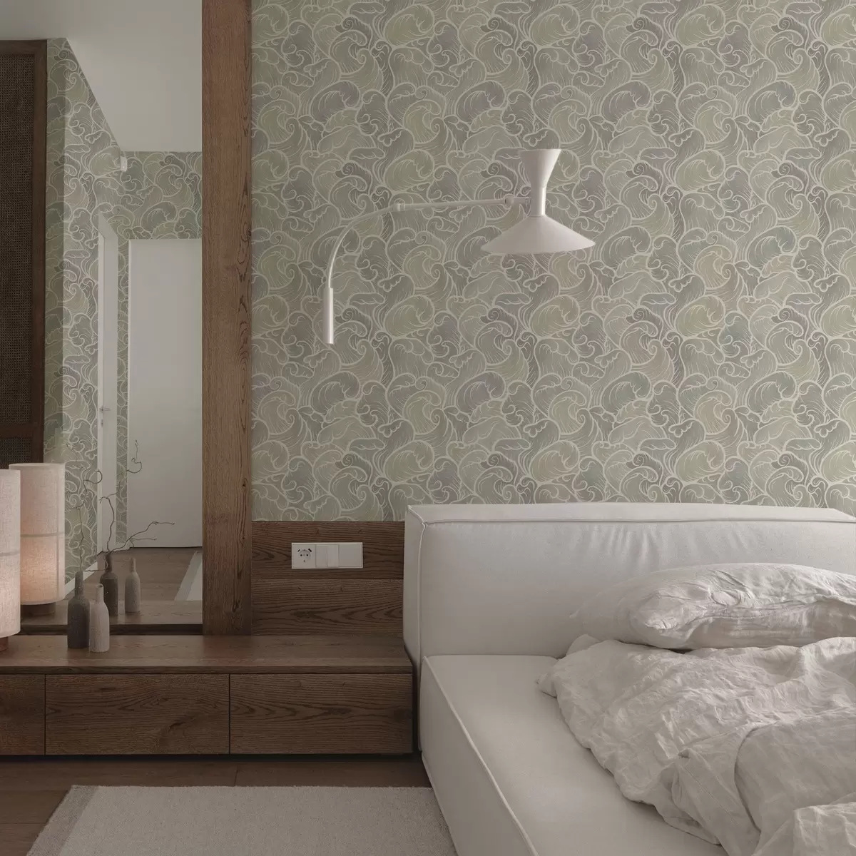 Pozadina Apstraktni valovi u pastelnim tonovima a00285